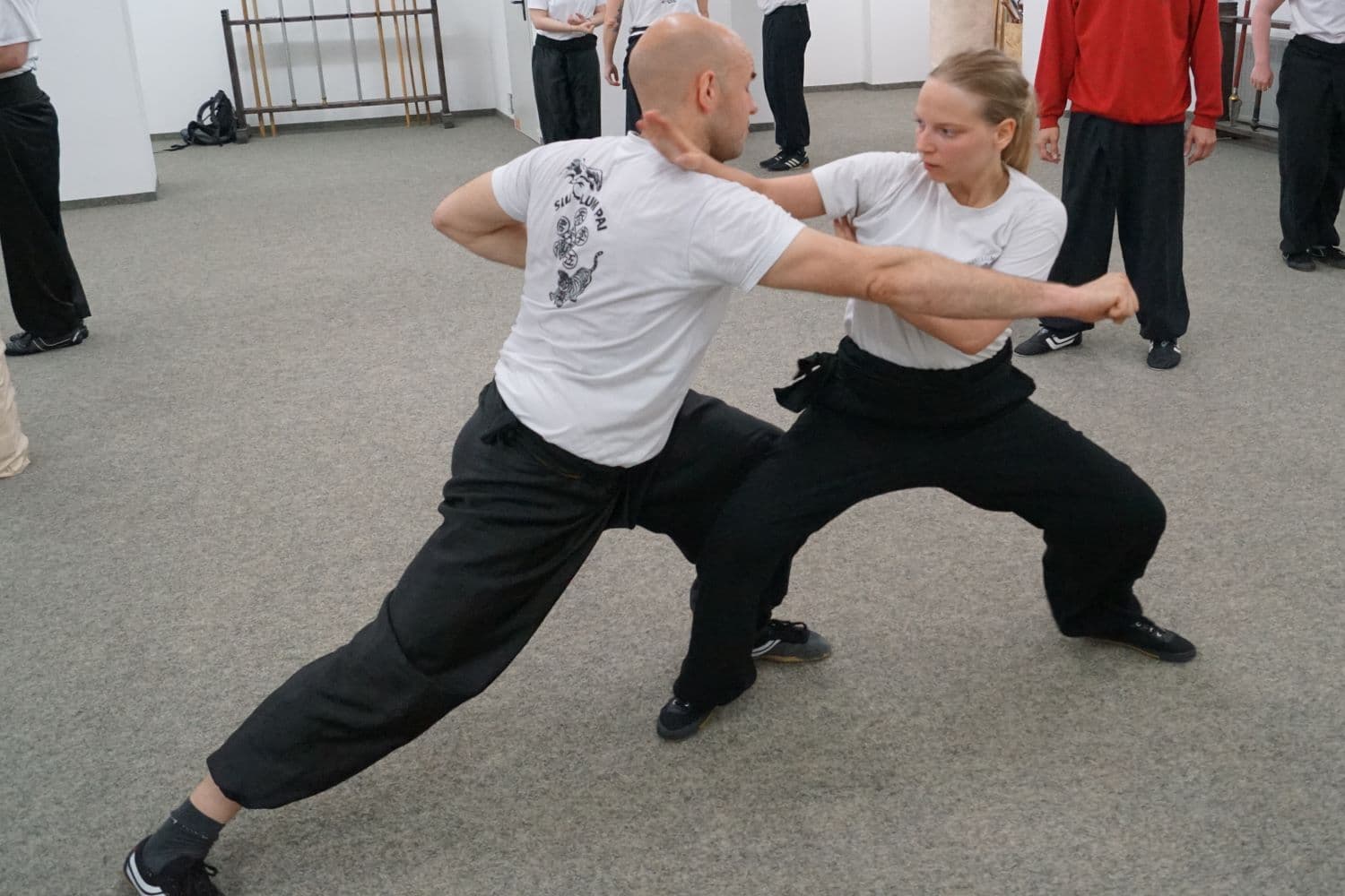 Frauen Kung Fu Zweikampf mit Mann